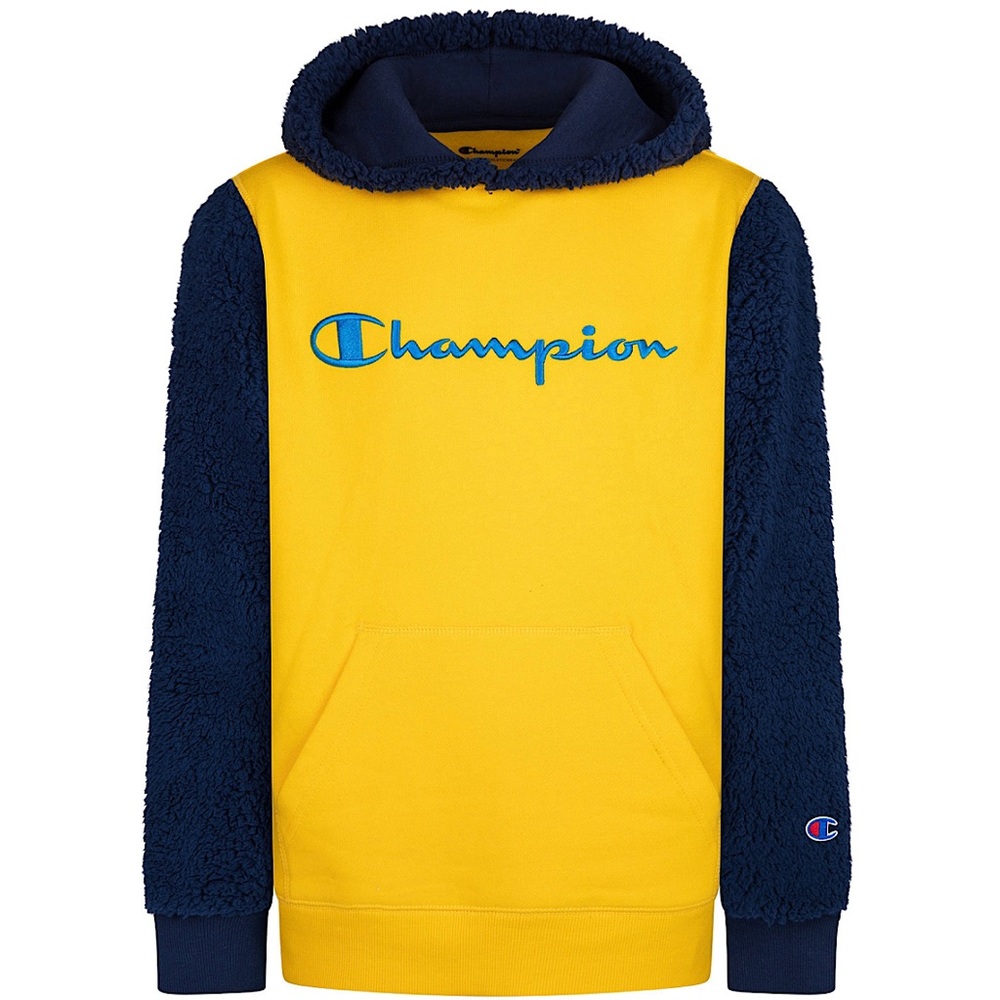 Champion big boy sherpa colorblocked logo hoodie ( NWT)